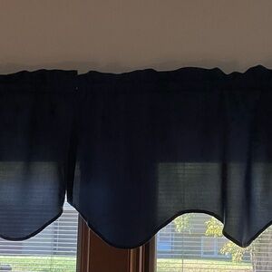 Navy Blue Window Valance
